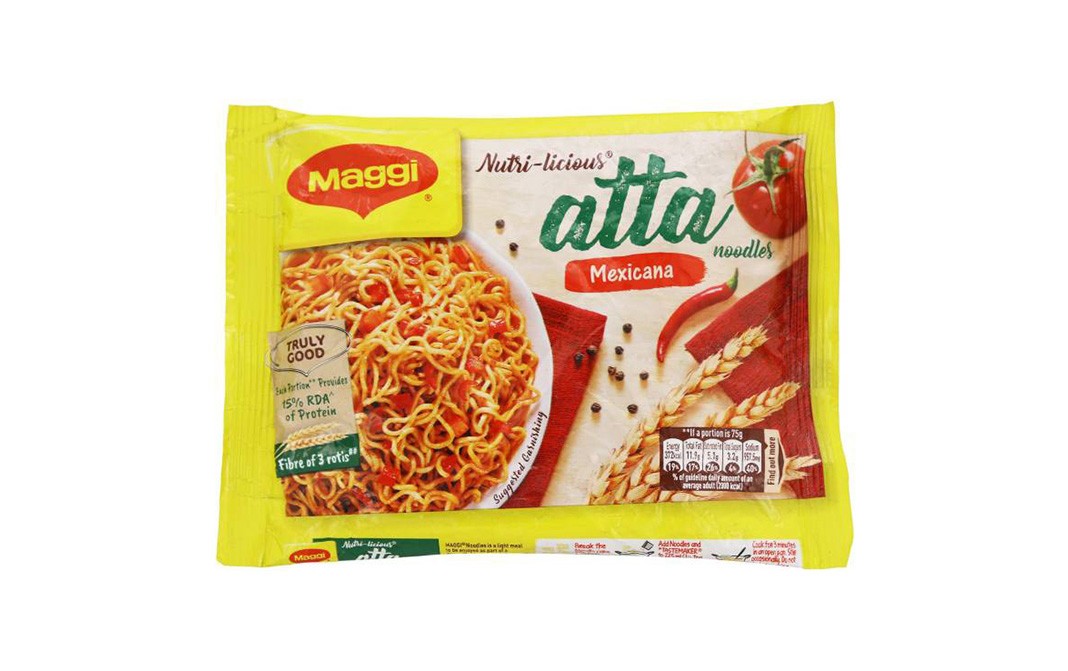 Maggi Nutri-Licious Atta Noodles Mexicana   Pack  75 grams